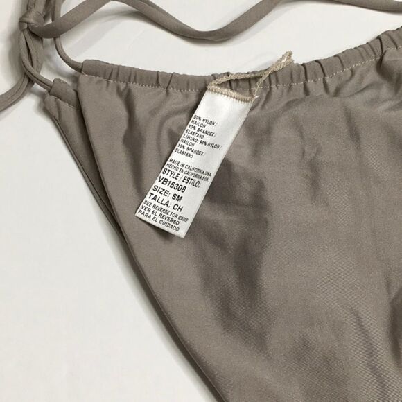 New. Taupe teeny string bikini bottom. - Picture 6 of 7